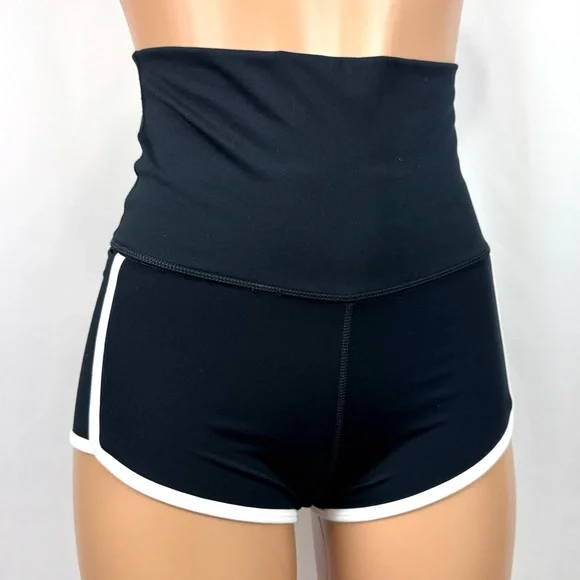 Fp Movement By Free People Fitted Shorts Island Time Shorts Black Sz S Coastal - Picture 4 of 16